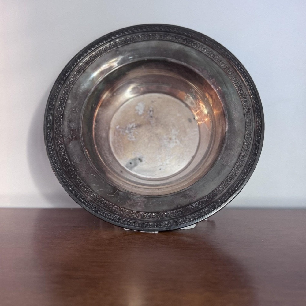Vintage Reed & Barton 1203 A Silver Plate Filigree Trim Bowl‎ 10"